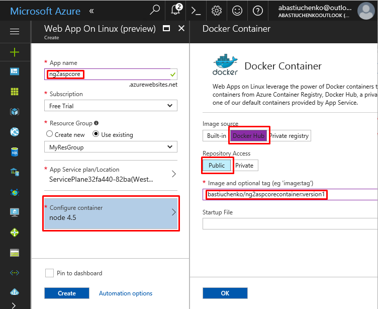 Tutorium: Verbindung von ASP.NET-Core- und Angular-4-App im Docker-Container mit der SQL-Azure-Datenbank - Infopulse - 920762