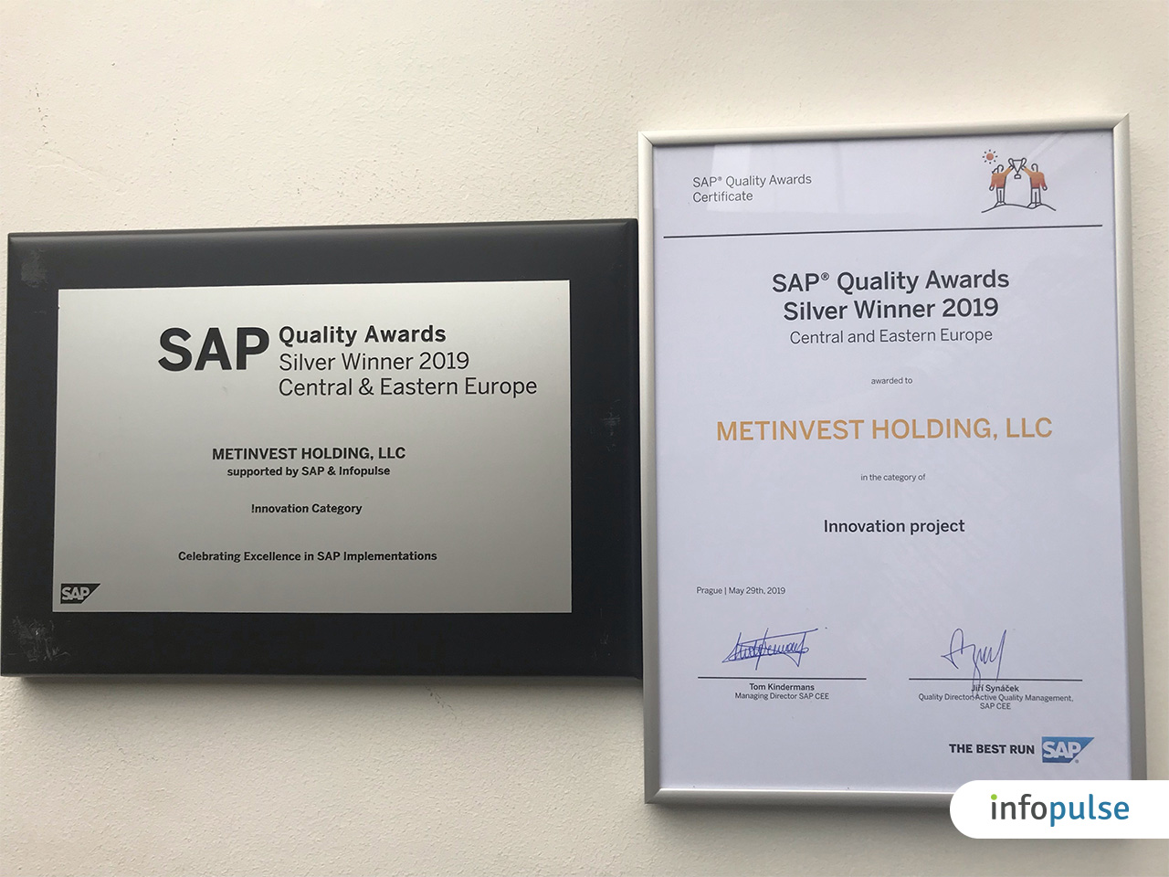 Infopulse Helps Metinvest to Win Silver SAP Quality Award for Innovation - Infopulse - 2