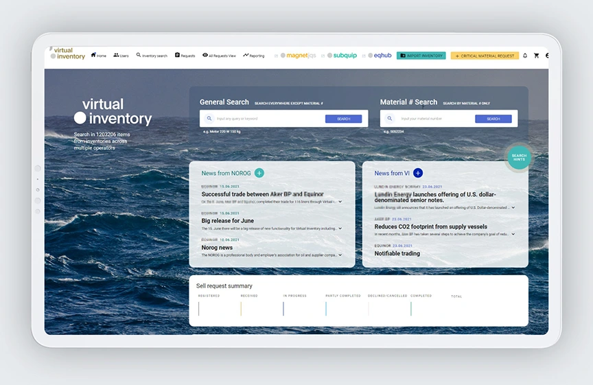 Virtual Inventory Solution for NOROG, Norwegian Oil and Gas Association - case study scheme 2